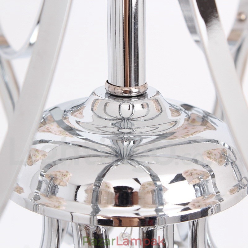 5 Világos, modern K9 kristály gyertya stílusú csillár