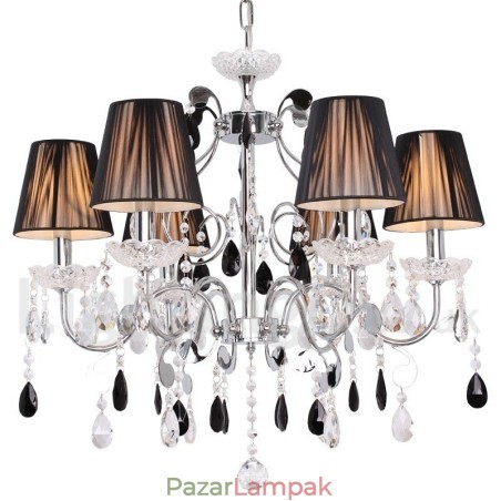 6 Világos, modern K9 kristály gyertya stílusú csillár