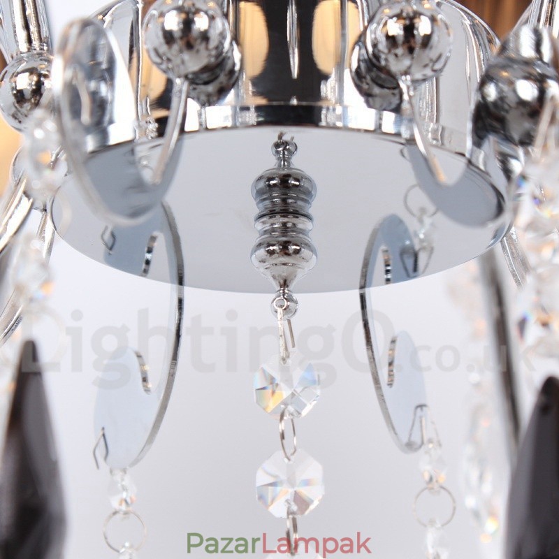 6 Világos, modern K9 kristály gyertya stílusú csillár