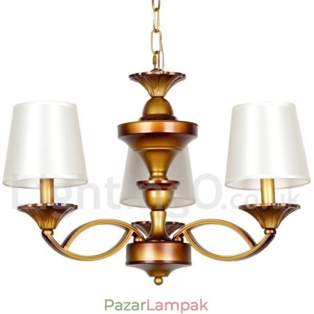 3 Világos Retro mediterrán stílusú rusztikus gyertya stílusú csillár