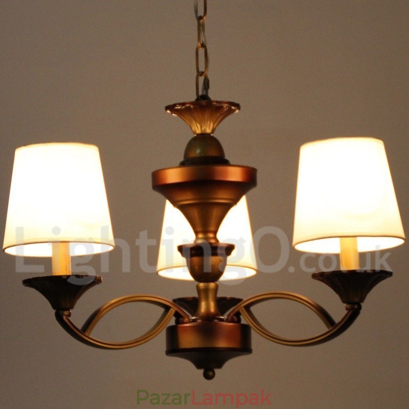 3 Világos Retro mediterrán stílusú rusztikus gyertya stílusú csillár