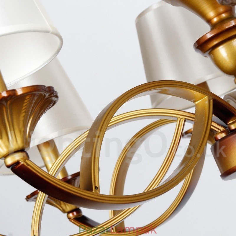 3 Világos Retro mediterrán stílusú rusztikus gyertya stílusú csillár