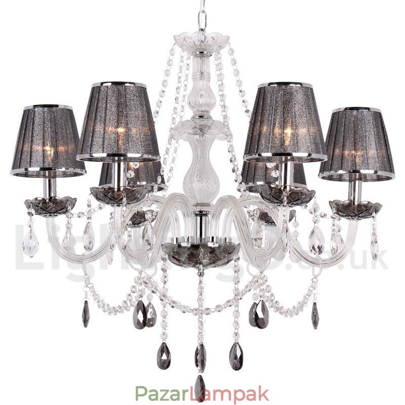 6 Világos K9 kristály gyertya stílusú csillár