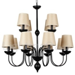 12 világos rusztikus 2 szintes retro kortárs gyertya stílusú csillár