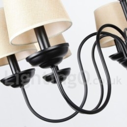 6 Világos rusztikus retro kortárs gyertya stílusú csillár