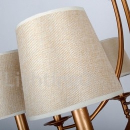 6 Világos rusztikus retro mediterrán stílusú gyertya stílusú csillár