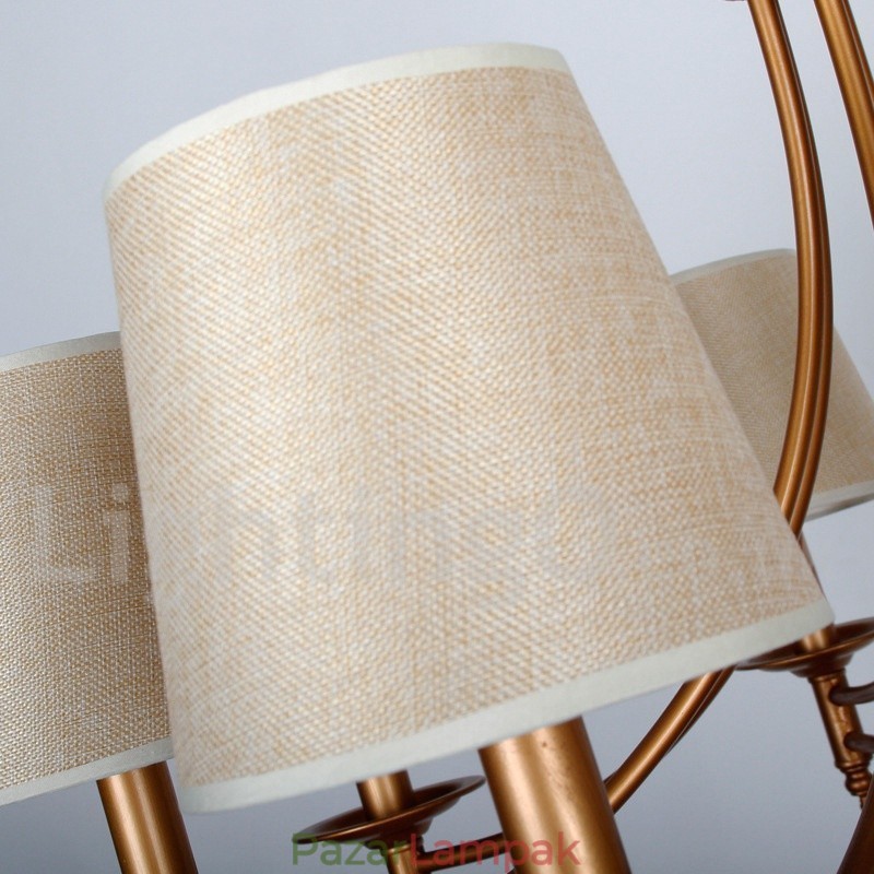 6 Világos rusztikus retro mediterrán stílusú gyertya stílusú csillár