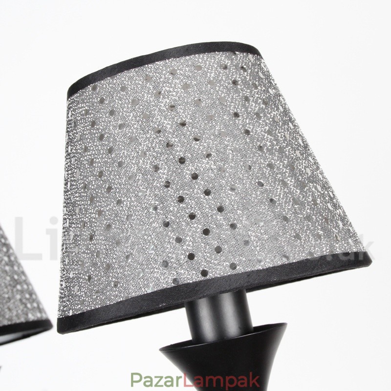 12 világos rusztikus modern kortárs retro fekete gyertya stílusú csillár