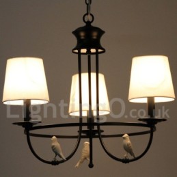 3 világos retro fekete mediterrán stílusú rusztikus, kortárs gyertya stílusú csillár