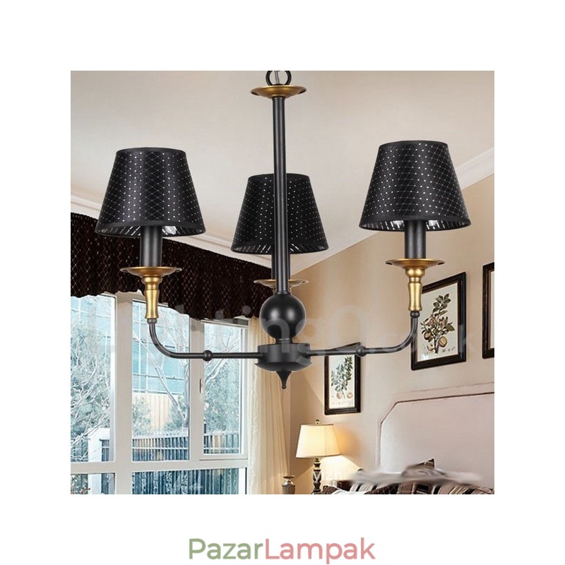 3 Világos Retro rusztikus gyertya stílusú csillár