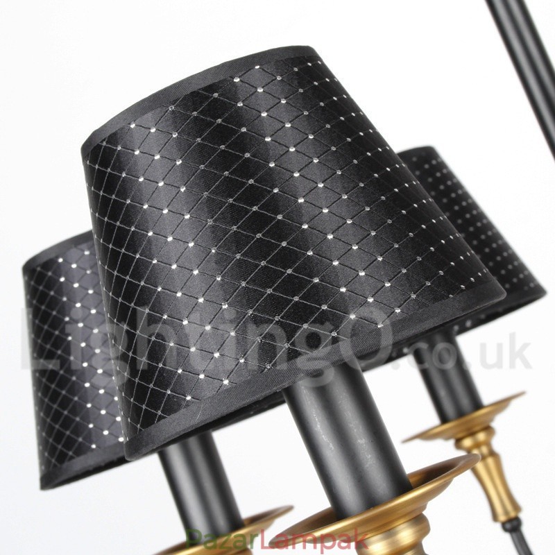 3 Világos Retro rusztikus gyertya stílusú csillár