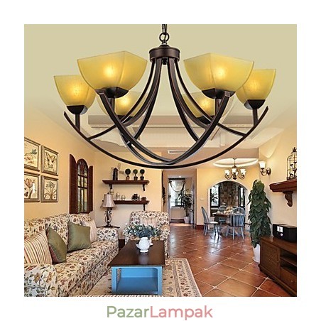 Csillár 6 Lights Traditional Classic Vintage Metal Csillár 6 Lights Traditional Classic Vintage Metal
