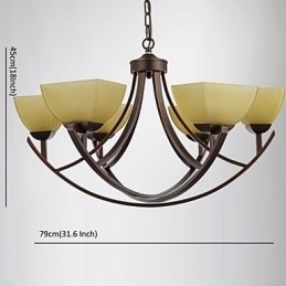 Csillár 6 Lights Traditional Classic Vintage Metal
