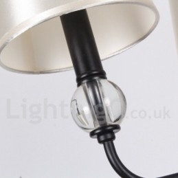 5 Világos rusztikus retro fekete kortárs gyertya stílusú csillár