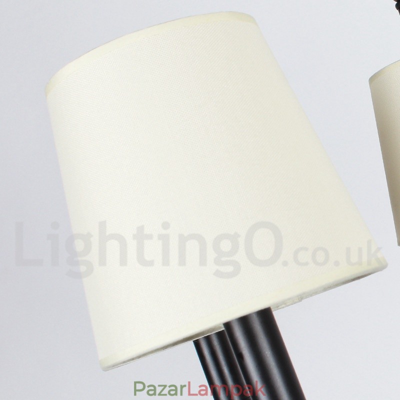 3 Világos retro kortárs fekete gyertya stílusú csillár