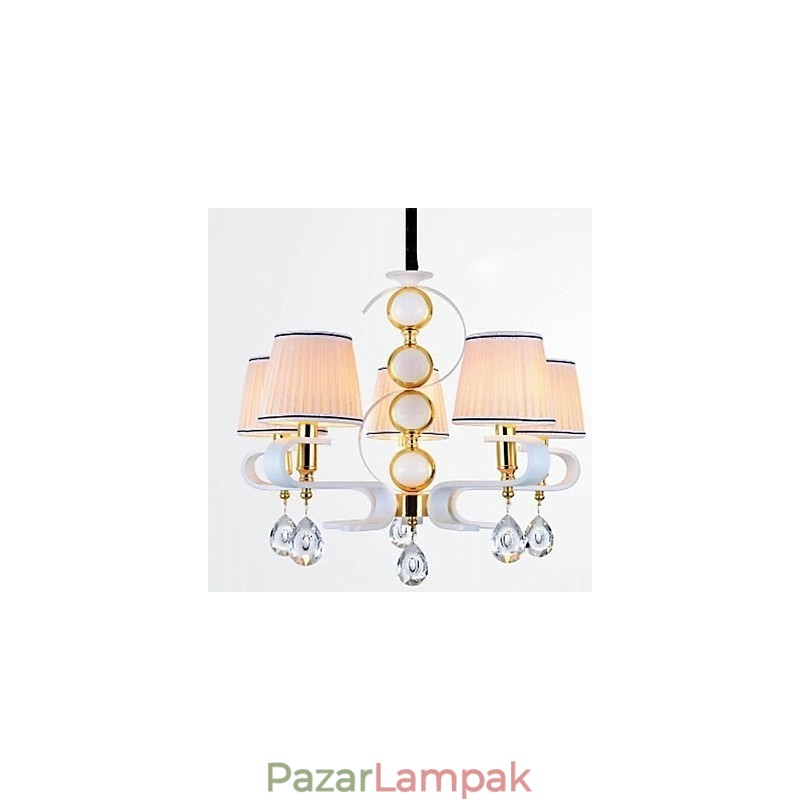 Fabric Chandelier 5 Light Modern, minimalista, kiváló minőségű lámpa