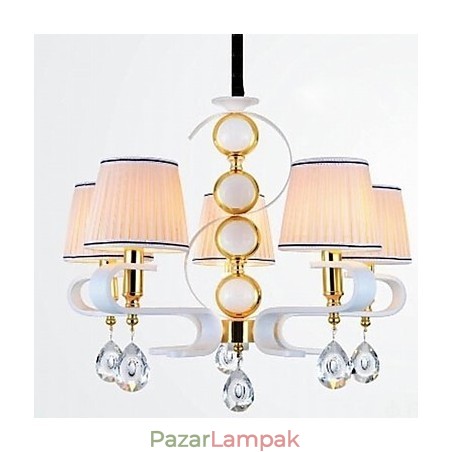 Fabric Chandelier 5 Light Modern, minimalista, kiváló minőségű lámpa Fabric Chandelier 5 Light Modern, minimalista, kiváló minőségű lámpa