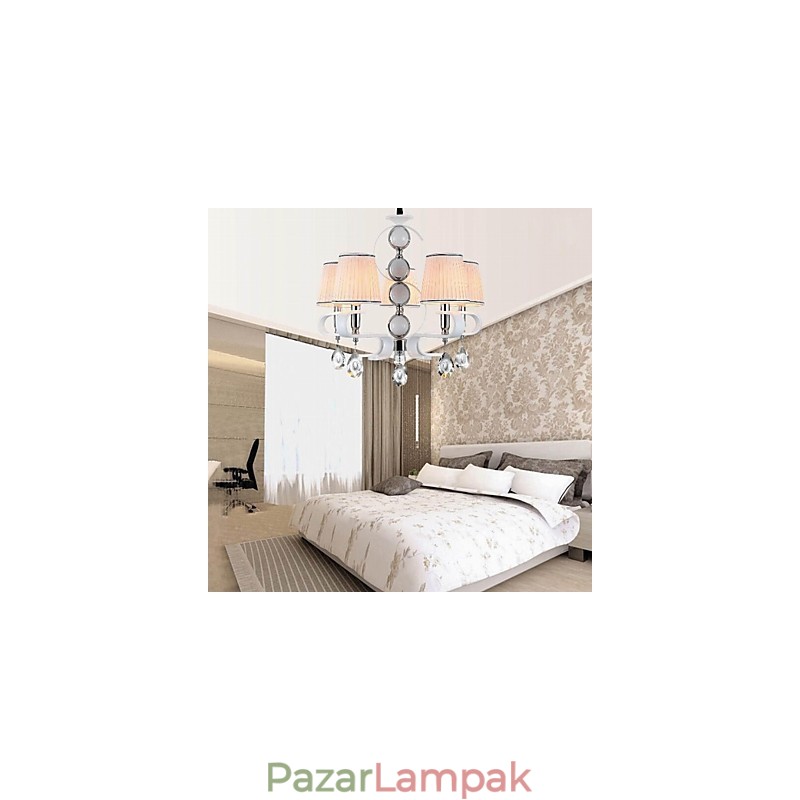 Fabric Chandelier 5 Light Modern, minimalista, kiváló minőségű lámpa