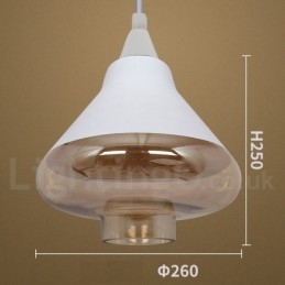 Európai Retro Lounge üveg függőlámpa