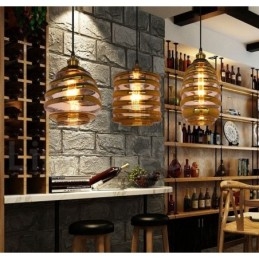 Európai üveg függőlámpa Cafe Lounge függőlámpa