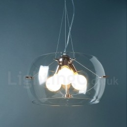 3 Light Modern kortárs üveg függőlámpa