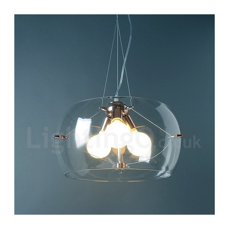 3 Light Modern kortárs üveg függőlámpa