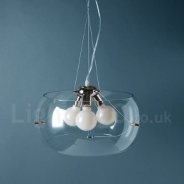 3 Light Modern kortárs üveg függőlámpa