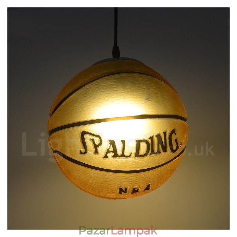 1 Light Vintage modern kortárs kosárlabda ernyős függőlámpa