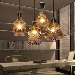 1 Light Rusztikus Lodge üveg kávézó függőlámpa