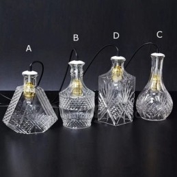 1 Light Rusztikus Lodge üveg kávézó függőlámpa