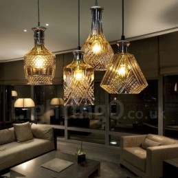 1 Light Rusztikus Lodge üveg kávézó függőlámpa