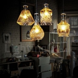 1 Light Rusztikus Lodge üveg kávézó függőlámpa