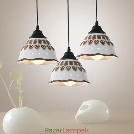 1 Light Modern, kortárs függőlámpa kerámia ernyővel 1 Light Modern, kortárs függőlámpa kerámia ernyővel