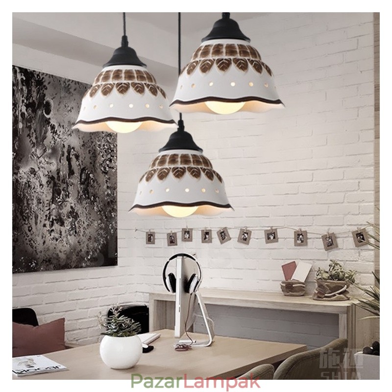 1 Light Modern, kortárs függőlámpa kerámia ernyővel