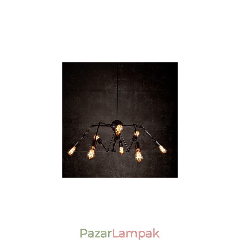 Creative 8 világos szálcsiszolt nikkel csillár