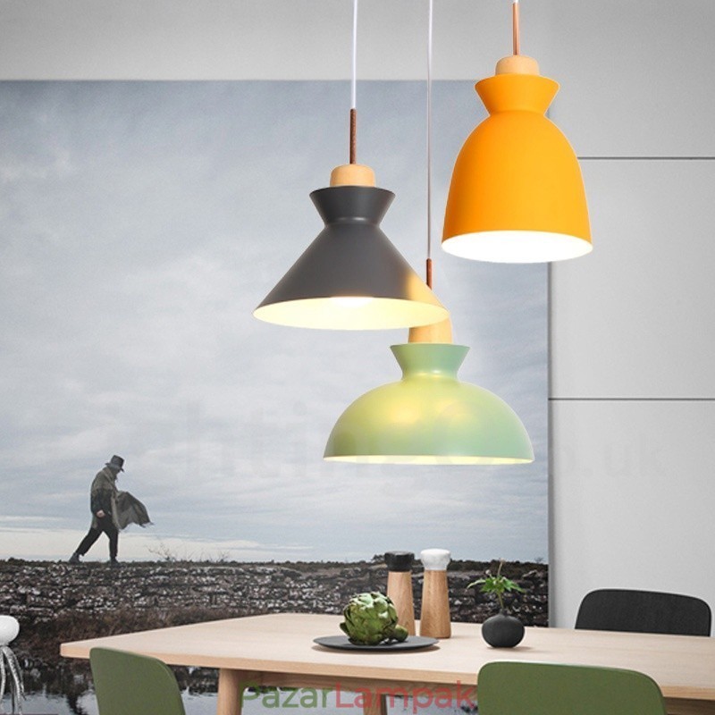 1 Light Modern modern acél függőlámpa alumínium ötvözet ernyővel