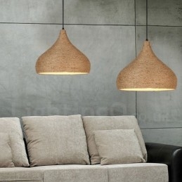 1 Light Retro rusztikus kender kötélfüggő lámpa kender kötélernyővel
