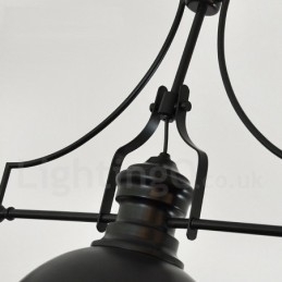 3 Light Retro rusztikus acél függőlámpa acél ernyővel