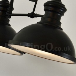 3 Light Retro rusztikus acél függőlámpa acél ernyővel