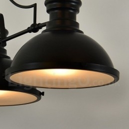3 Light Retro rusztikus acél függőlámpa acél ernyővel