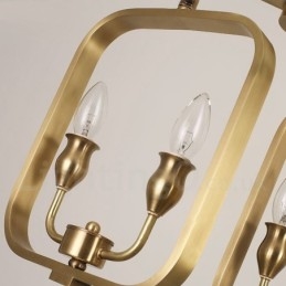 6 Világos retro rusztikus luxus sárgaréz függőlámpa csillár