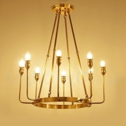 6 Light 8 Light Retro rusztikus luxus sárgaréz függőlámpa csillár