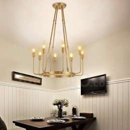 6 Light 8 Light Retro rusztikus luxus sárgaréz függőlámpa csillár