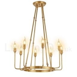 6 Light 8 Light Retro rusztikus luxus sárgaréz függőlámpa csillár