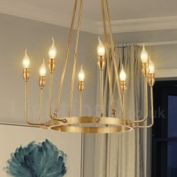 6 Light 8 Light Retro rusztikus luxus sárgaréz függőlámpa csillár