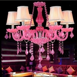 Kávélámpa Project Light Candle Crystal Hanging Lamp Pink A