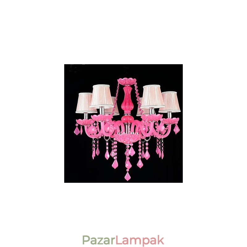 Kávélámpa Project Light Candle Crystal Hanging Lamp Pink A