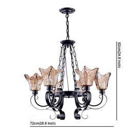 Csillár 6 Lights Glass Traditional Classic Vintage