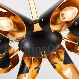 8 könnyű retro rusztikus luxus alumínium ötvözet függőlámpa csillár alumínium ötvözet ernyővel