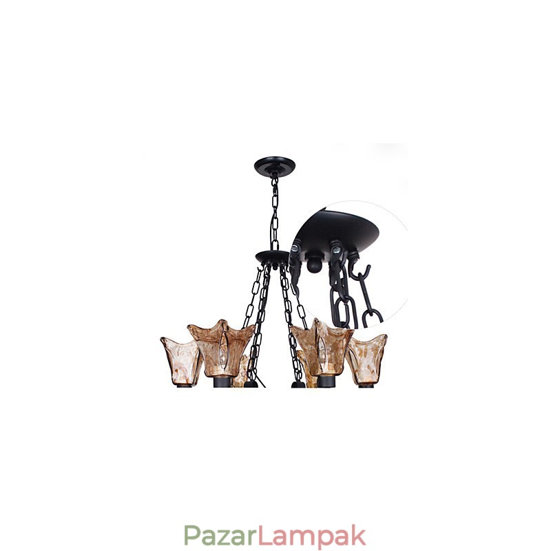 Csillár 6 Lights Glass Traditional Classic Vintage